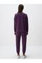 Purple Crew Neck Long Sleeve Oversize Sweatshirt - 6