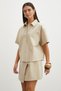 Boxy Fit Short Sleeve Loose Shirt - 5
