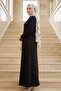 Zeral Stone Embellished Evening Dress 1200 - Black - 3