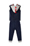 Dino Boy Sleeveless Vest Hooded Tracksuit Set - 4