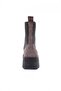 Women's Thick Sole Stretch Detailed Boots Taupe Suede Genuine Leather 456302678 - 4