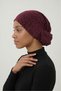 Brocade Burgundy Ready-To-Wear Turban Hijab Bonnet Suitable for Medical Use - 4