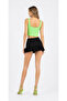 Pistachio Green Tape Strap Corset Blouse - 4