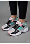 Women's White Green Non-Yellowing Sole Sneaker Shoes - 5