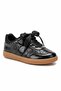 Black Velcro and Bow-Decorated Sequin Children's Sneaker Shoes - 6