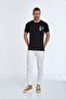 Bear Embroidered Crew Neck Men's T-Shirt Black - 2