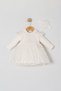 Baby Girl Mevlütlük Dress with Bandana and Lace Newborn Hospital Release Wedding Dress Evening Dress Mevlitlik 4026 - 2