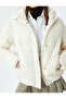 Inflatable Jacket with Hood, Zipper Pocket Detail, Snap Buttons - 6