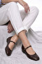 '' Nükhet'' Ballerina Round Toe Closed Helmet Flat Sole Orthopedic New Season - 2