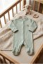 3-Piece Jumpsuit Set 0-3 Months Cuffed Snap-On Printed Jumpsuit with Gloves - 2