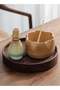 Traditional Tea Service with Bamboo Bowl, Scoop, Whisk and Holder, Natural Bamboo - 6