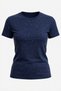 Women's Stone Embroidered Finger Detail Flexible Modal Fabric Navy Blue Blouse - 4