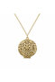 Gold Color Patterned Women's Memory Necklace 316L Stainless Steel Gift - 4