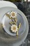 Daisy Detailed Footed Porcelain Cake Dish with Glass Lid - 6