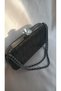 Women's Black Glitter Patterned Twisted Chain Portfolio Special Occasion Wedding Engagement Clutch Evening Dress Bag - 4