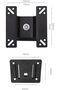 Universal Adjustable TV Wall Mount and Monitor Bracket,360 Degree Rotatable Iron Swivel Stand for Flat Screens - 6