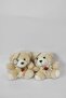 2 Pieces Ecru Plush Toy Chubby Rose Teddy Bear Keychain with Kraft Box -15 Cm- Bag Ornament - Birthday Gift - 2