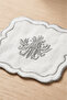 Liva Silver 6-Piece Cocktail Coffee Presentation Napkin Maras Work Glaze Embroidery Embroidered Gardenia Presentation Bowl - 7