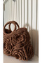 Handmade Wicker Basket with Flowers El Ca Bag (Brown 37X25Cm) - 2