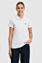 Women's White Polo Collar Basic T-Shirt 50321818-Vr013 - 3