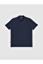 Navy Blue Regular Fit Buttoned Polo Collar T-Shirt 50321157-Vr033 - 7