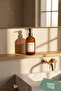Amber Glass Soap Lotion Bottle Matte Black Cap 370 ml |   Bathroom Kitchen Soap Dispenser - 5