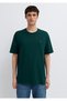 Seal Logo Embroidered Green T-Shirt Loose Fit / Comfortable Loose Cut 0613436-85173 - 3