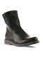 Khaki Leather Women's Flat Boots 01Wm5400 - 2