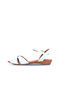 Turquoise Leather Women's Sandals 01Wn3808 - 3