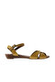 Yellow Leather Women's Sandals 01wn3808