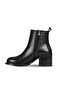 Black Leather Women's Heeled Boots 40Wb1401 - 4