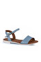 Blue Light Leather Women's Flat Sandals 01Wn5003 - 2