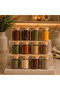 12 Pieces 250 ml Glass Spice Jar with Labeled Bamboo Lid (12 PIECES 250 ML SPICE STORAGE JAR SET)