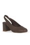 Gray Leather Women's Heeled Shoes 01We5701 - 3