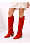 Semafre Women's Western Cowboy Heeled Summer Boots P103-Red - 2