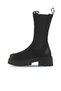Black Nubuck Women's Wedge Heeled Boots 01Wv3115 - 3