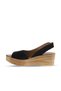 Black Alf Suede Women's Wedge Heeled Sandals 01Wa4702 - 3