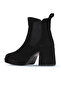 Black Suede Women's Heeled Boots 01Wv8100 - 4