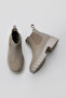Beige Suede Women's Wedge Heeled Boots 01Wv9002 - 5