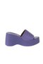 Lilac Leather Women's Wedge Heeled Slippers 01Wy9000 - 2