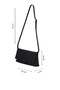 Black Leather Women's Crossbody Bag - 3