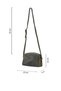 Khaki Leather-Suede Women's Crossbody Bag - 3