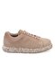 Women's Beige Suede Leather Casual Shoes - 2