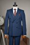 Exclusive double-breasted suit navy blue - 2