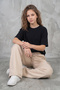 Elastic Waist Wide Leg Relaxed Fit Girls School Sweatpants with Cargo Pockets - 5