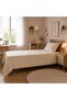 Single Bed Sheet Set 100% Cotton 160X240 cm Ecru Pillowcase Included - 2