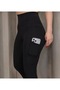 Women's Black High Waist Pocket Detailed Gathering Diving Leggings – Sports and Daily Use - 3