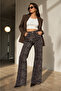 Leopard Patterned Women's Straight Pants - 2