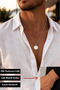 Ring End Ball Chain Stainless Steel Silver Men's Necklace
