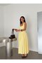 Corset Detailed Midi Dress - Yellow - 2
